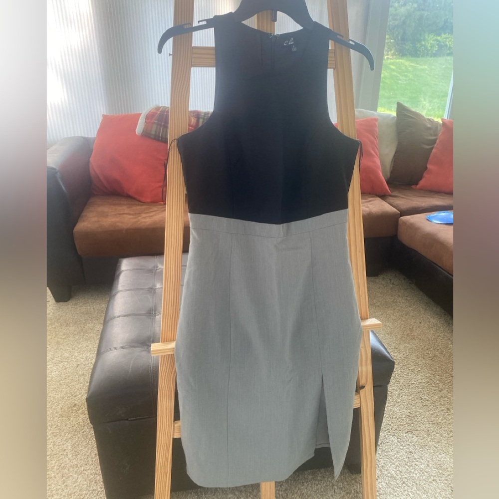 Lulu's Black and Gray Midi Dress - EUC